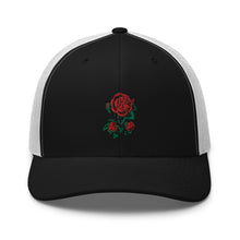 Load image into Gallery viewer, 1 Rose - Black/White Trucker Hat
