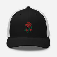 Load image into Gallery viewer, 1 Rose - Black/White Trucker Hat