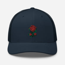 Load image into Gallery viewer, 1 Rose - Navy Blue Trucker Hat