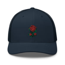 Load image into Gallery viewer, 1 Rose - Navy Blue Trucker Hat