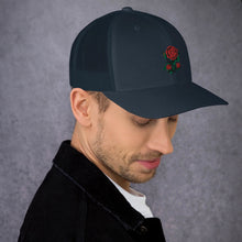 Load image into Gallery viewer, 1 Rose - Navy Blue Trucker Hat