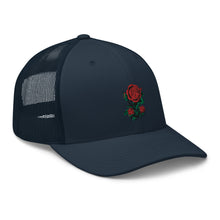 Load image into Gallery viewer, 1 Rose - Navy Blue Trucker Hat