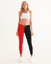 Load image into Gallery viewer, SF WEAR 2 TONE Athletic Wear Top - Red/Black Women's Yoga Pants