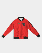 Load image into Gallery viewer, LIFE A GAMBLE. LETS PLAY - RED FEMALE JACKET Women's Bomber Jacket