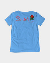Load image into Gallery viewer, CONCRETE ROSE - BABY BLUE Women's V-Neck Tee