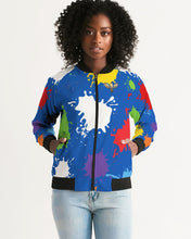 Load image into Gallery viewer, SPLASH FEMALE - BLUE Women's Bomber Jacket