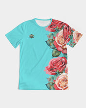 Load image into Gallery viewer, LEFTSIDE FULLY ROSE - TURQUOISE Men's Tee