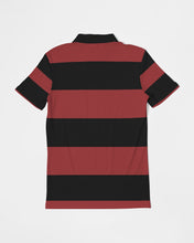 Load image into Gallery viewer, SF 2 TONE POLO - BLACK/BURGUNDY Men's Slim Fit Short Sleeve Polo
