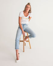 Load image into Gallery viewer, CONCRETE ROSE GOLD - WHITE Women's V-Neck Tee