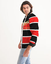 Load image into Gallery viewer, 13 (STEADY FLAME 3 TONE) - RED/BLACK/WHITE Men's Bomber Jacket