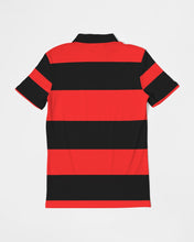Load image into Gallery viewer, SF 2 TONE POLO - RED/BLACK Men's Slim Fit Short Sleeve Polo