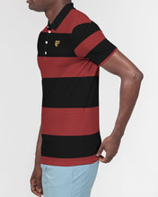 Load image into Gallery viewer, SF 2 TONE POLO - BLACK/BURGUNDY Men's Slim Fit Short Sleeve Polo