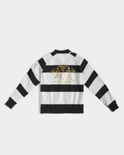 Load image into Gallery viewer, 2 TONE STRIPE - BLACK/WHITE Women's Bomber Jacket