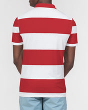 Load image into Gallery viewer, SF 2 TONE POLO - DARK RED/WHITE Men's Slim Fit Short Sleeve Polo