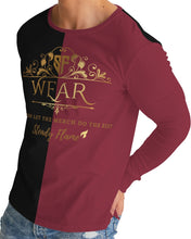 Load image into Gallery viewer, SF WEAR LONGSLEEVE - BURGUNDY/BLACK Men's Long Sleeve Tee