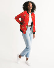 Load image into Gallery viewer, SF WEAR FULLY LOGO'S JACKET - RED Women's Bomber Jacket