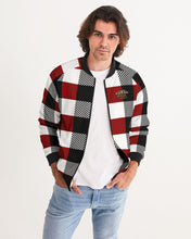 Load image into Gallery viewer, SF FANNEL - RED/BLACK/WHITE Men's Bomber JACKET