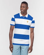 Load image into Gallery viewer, SF 2 TONE POLO - BLUE/WHITE Men's Slim Fit Short Sleeve Polo