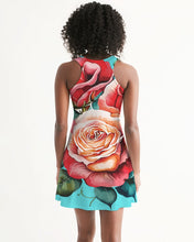 Load image into Gallery viewer, 90'S MIAMI VICE - TURQUOISE Women's All-Over Print Racerback Dress