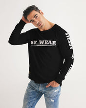 Load image into Gallery viewer, SF WEAR 5STAR LONGSLEEVE - PITCH BLACK/WHITE Men's All-Over Print Long Sleeve Tee