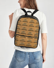 Load image into Gallery viewer, STEADY FLAME LEATHER BACKPACK -BROWN Classic Faux Leather Backpack
