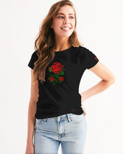 Load image into Gallery viewer, ROSES - BLACK Women's All-Over Print Tee