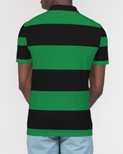Load image into Gallery viewer, SF 2 TONE POLO - BLACK/GREEN Men's Slim Fit Short Sleeve Polo