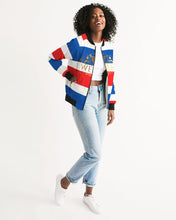 Load image into Gallery viewer, PATRIOT 2 TONE (SF WEARS 3 TONE) - RED/WHIE/BLUE Women's Bomber Jacket