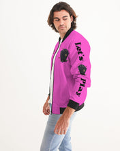 Load image into Gallery viewer, LIFE A GAMBLE " LETS PLAY" - HOT PINK Men's Bomber Jacket