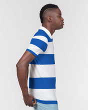 Load image into Gallery viewer, SF 2 TONE POLO - BLUE/WHITE Men's Slim Fit Short Sleeve Polo