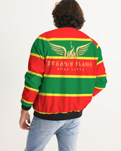 Load image into Gallery viewer, MARLEY (STEADY FLAME 3 TONE) - RED/GREEN/GOLD Men's Bomber Jacket