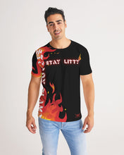 Load image into Gallery viewer, RRIGHTSIDE FLAME-BLACK Men's Tee