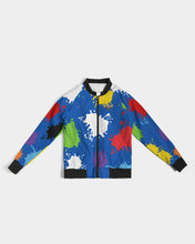 Load image into Gallery viewer, SPLASH FEMALE - BLUE Women's Bomber Jacket