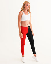 Load image into Gallery viewer, SF WEAR 2 TONE Athletic Wear Top - Red/Black Women's Yoga Pants