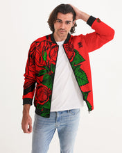 Load image into Gallery viewer, RIGHT SIDE FULLY ROSES..RED JACKET Men's Bomber Jacket