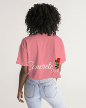 Load image into Gallery viewer, CONCRETE ROSE -PINK Women's Lounge Cropped Tee