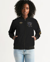 Load image into Gallery viewer, LIFE A GAMBLE, LETS PLAY - BLACK FEMALE JACKET Women's Bomber Jacket
