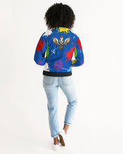 Load image into Gallery viewer, SPLASH FEMALE - BLUE Women's Bomber Jacket