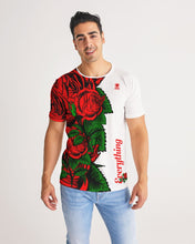 Load image into Gallery viewer, RIGHTSIDE FULLY ROSES - WHITE/RED Men's Tee