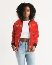 Load image into Gallery viewer, SF WEAR FULLY LOGO'S JACKET - RED Women's Bomber Jacket
