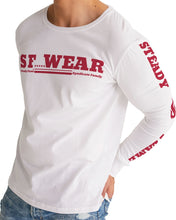 Load image into Gallery viewer, SF WEAR 5STAR LONGSLEEVE - WHITE/RED Men's All-Over Print Long Sleeve Tee