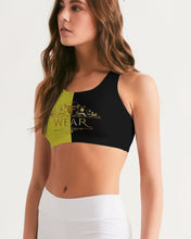 Load image into Gallery viewer, SF WEAR 2 TONE Athletic Wear Top - black/Yellow Women's Seamless Sports Bra