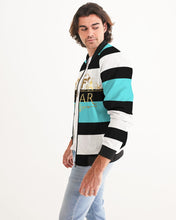 Load image into Gallery viewer, GRIFFEY (SF WEAR 3 TONE) - WHITE/TURQUOISE/BLACK Men's Bomber Jacket