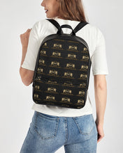 Load image into Gallery viewer, STEADY FLAME LEATHER BACKPACK - BLACK Classic Faux Leather Backpack