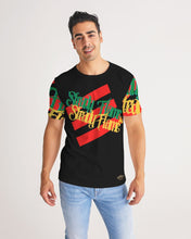 Load image into Gallery viewer, STEADY FLAME 3 STRIPE - BLACK Men's Tee