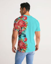 Load image into Gallery viewer, LEFTSIDE FULLY ROSE - TURQUOISE Men's Tee