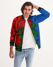 Load image into Gallery viewer, RIGHT SIDE FULLY ROSES JACKET..Blue Men's Bomber Jacket