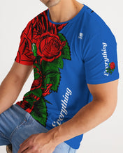 Load image into Gallery viewer, RIGHTSIDE FULLY ROSES - BLUE/BLUE Men's Tee