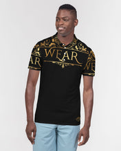 Load image into Gallery viewer, SF WEAR POLO UPPER GOLD - BLACK Men's Slim Fit Short Sleeve Polo