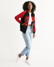 Load image into Gallery viewer, SF WEAR 1 LOGO 2 TONE FEMALE JACKET - BLACK/RED Women's Bomber Jacket